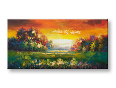 Poslikana stenska slika LUKE 1 del 100x50 cm CFAZH6429E1