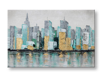 Poslikana stenska slika CITY 1 del 90x60 cm CFAZH6545E1