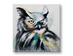 Poslikana stenska slika Sova 1 del 60x60 cm CWF1279HE1