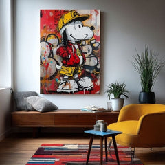 Slika COOL SNOOPY na platnu | dokončano z roko umetnika