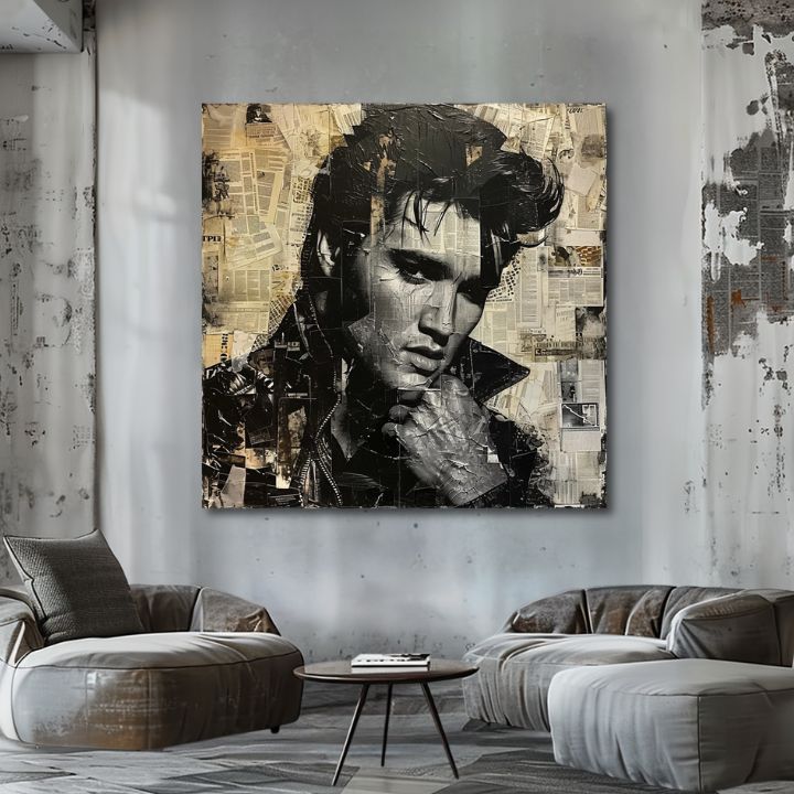 Slika ELVIS PRESLEY - Rock genius | dokončano z roko umetnika