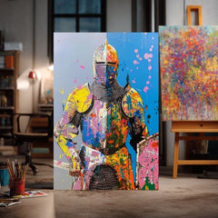 Slika GRAFFITI KNIGHT | Italijansko platno - slika 3