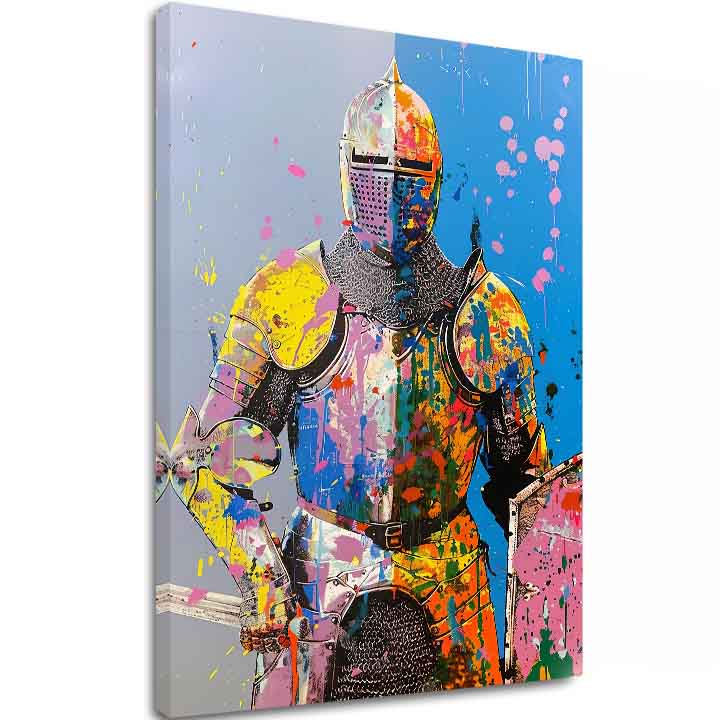 Slika GRAFFITI KNIGHT | Italijansko platno - slika 2