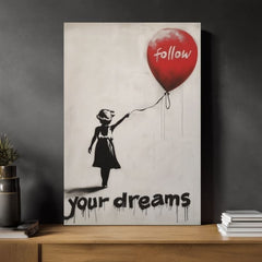 Slika HEART BALLOON GIRL | Italijansko platno - slika 3