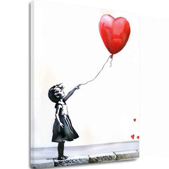 Slika HEART BALLOON GIRL | Italijansko platno - slika 2