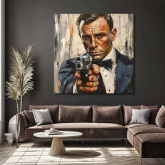 Slika JAMES BOND - Nevarna eleganca | dokončano z roko umetnika