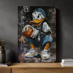 Slika LEBRON DUCK na platnu | dokončano z roko umetnika - slika 3