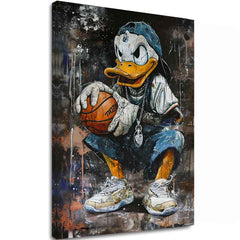 Slika LEBRON DUCK na platnu | dokončano z roko umetnika - slika 2
