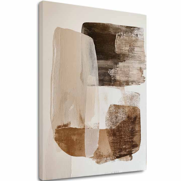 Slika na platnu Beige Harmony - Modern Abstract - slika 2