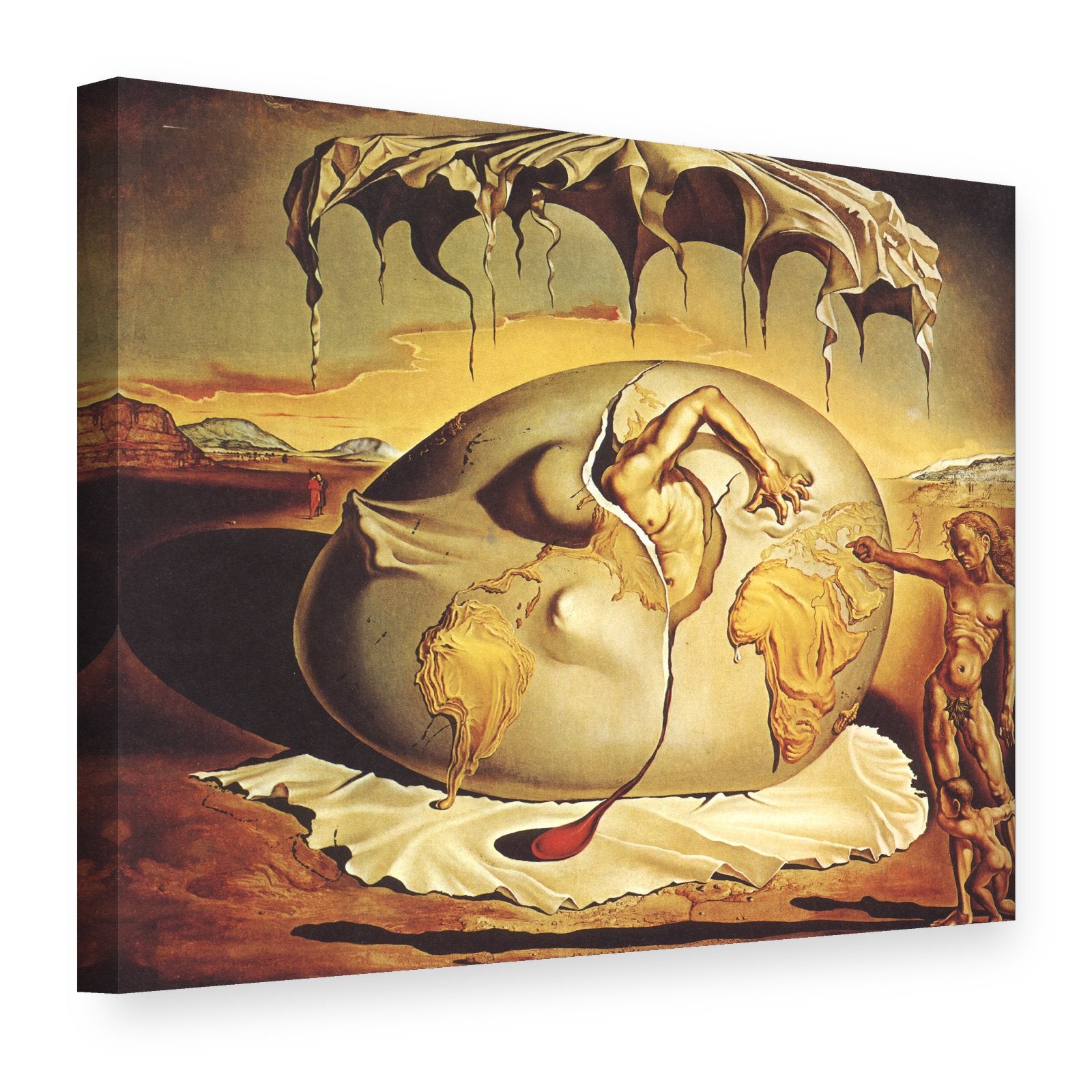 Slika na platnu Geopolitični otrok opazuje rojstvo novega človeka – Salvador Dalí, 3D pogled