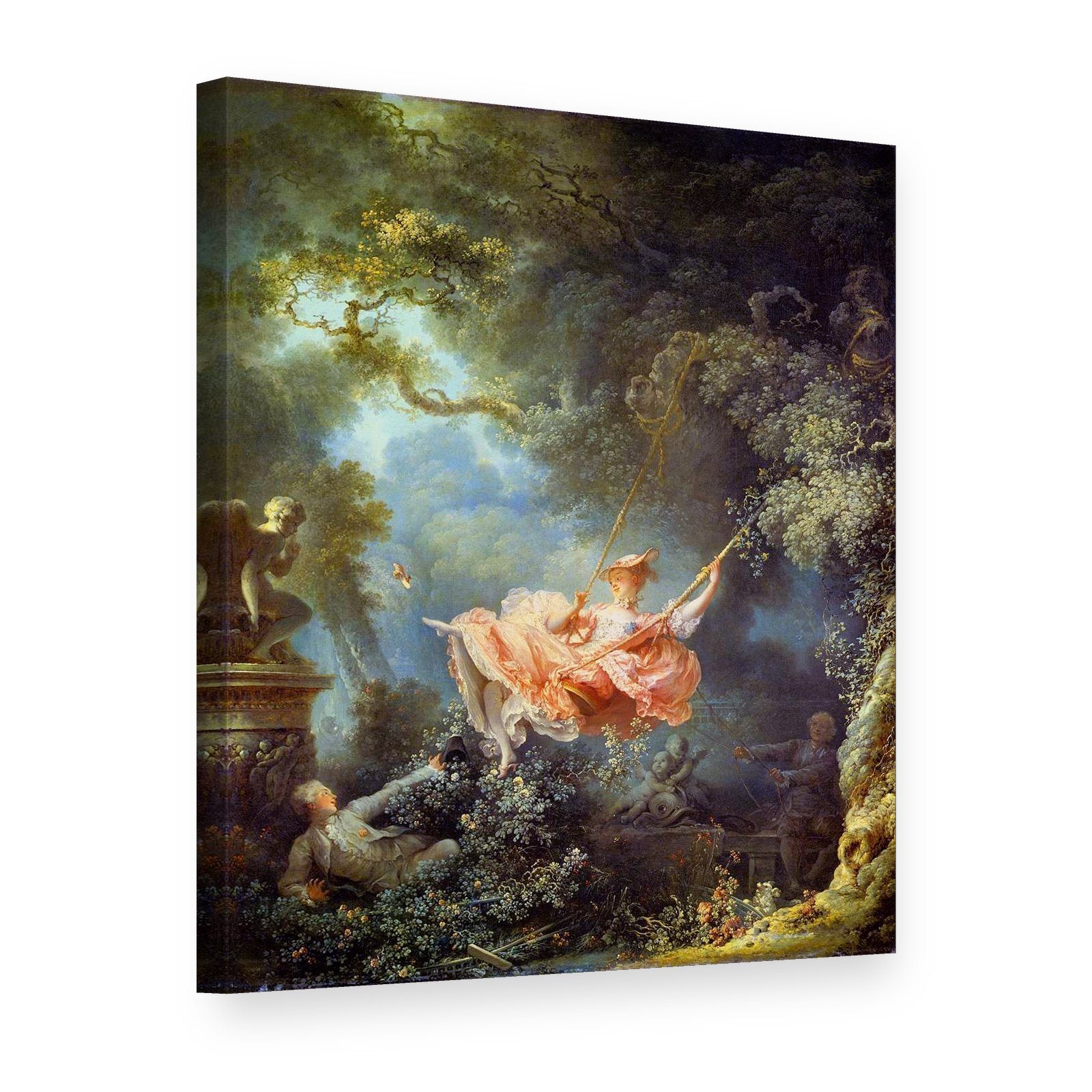 Slika na platnu Gugalnica – Jean-Honoré Fragonard, 3D pogled