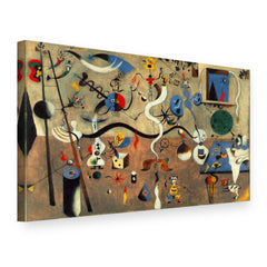 Slika na platnu Harlekinov karneval – Joan Miró, 3D pogled