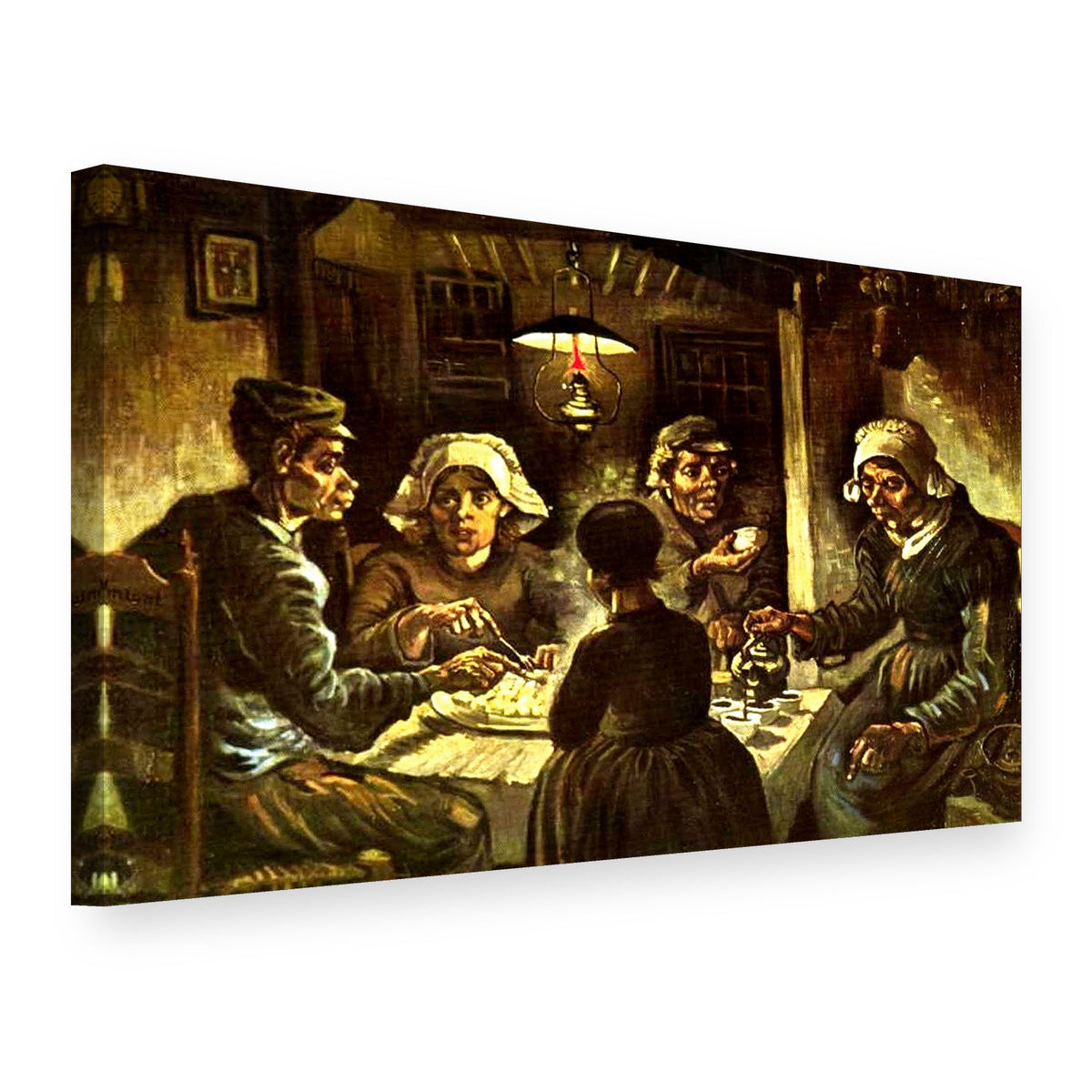 Slika na platnu Jedci krompirja – Vincent van Gogh, 3D pogled