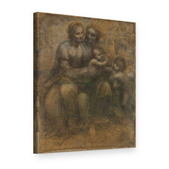 Slika na platnu Madona z detetom in sveto Ano – Leonardo da Vinci, 3D pogled