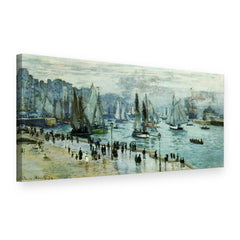 Slika na platnu Ribiške ladje zapuščajo pristanišče Le Havre – Claude Monet, 3D pogled