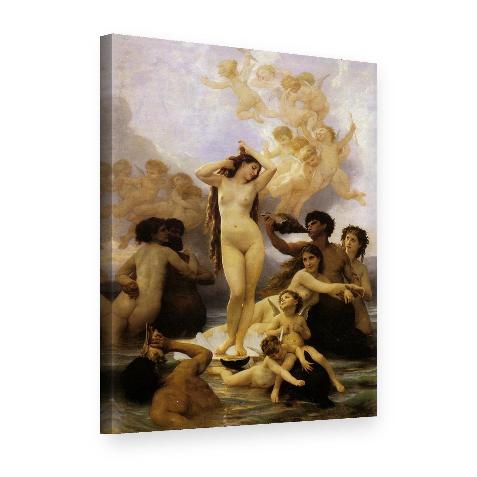 Slika na platnu Rojstvo Venere – William Bouguereau, 3D pogled