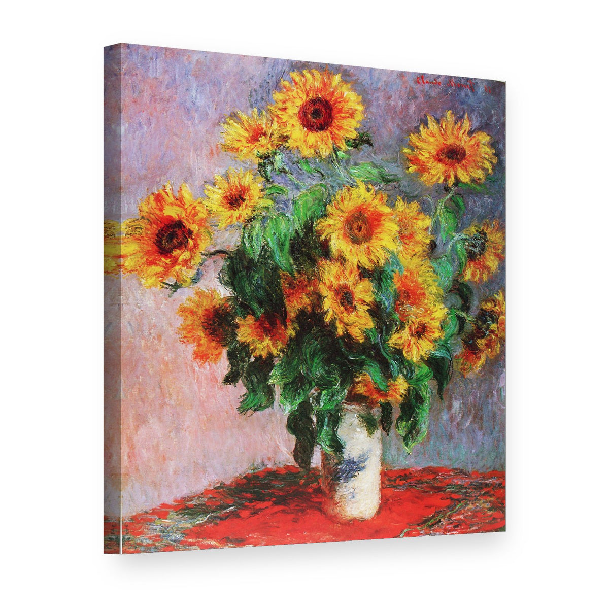 Slika na platnu Sončnice – Claude Monet, 3D pogled