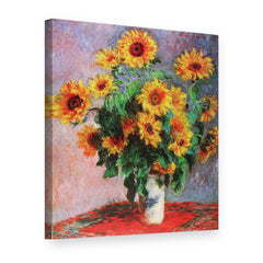 Slika na platnu Sončnice – Claude Monet, 3D pogled