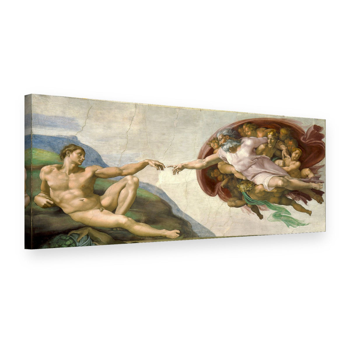 Slika na platnu Stvarjenje Adama – Michelangelo, 3D pogled