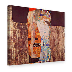 Slika na platnu Tri življenjska obdobja ženske – Gustav Klimt, 3D pogled