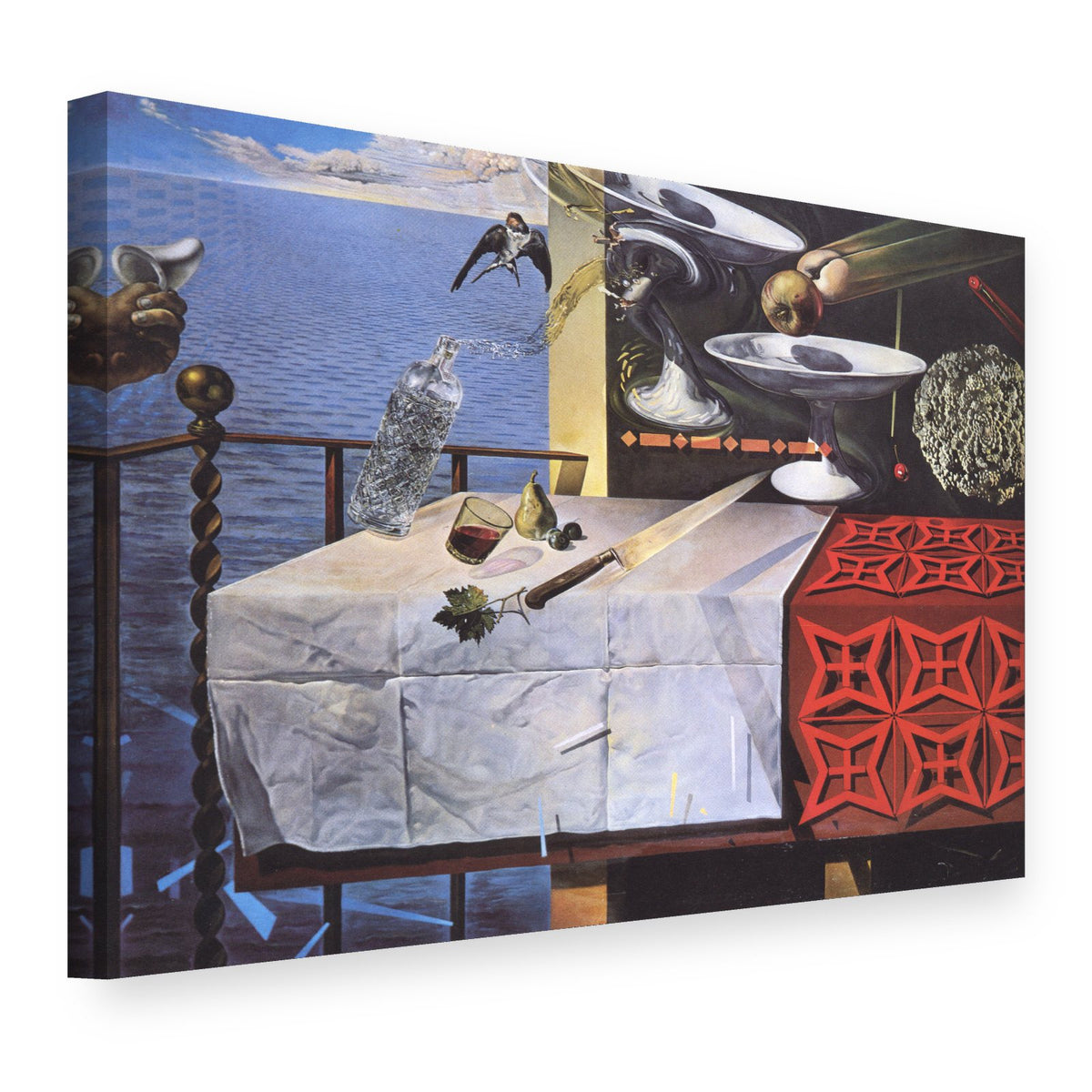 Slika na platnu Živo tihožitje – Salvador Dalí, 3D pogled