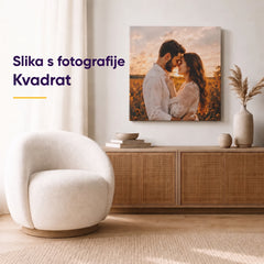 Kvadratna foto slika na platnu – personalizirana stenska slika iz vaše fotografije
