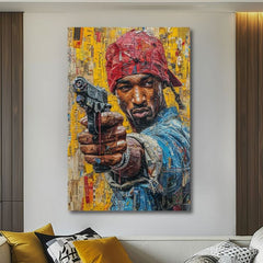 Slika TUPAC SHAKUR - Rap gangster | dokončano z roko umetnika - slika 3