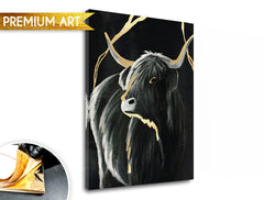 Slike na platnu PREMIUM ART - Črni bik - slika 2