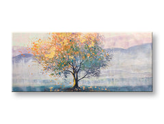 Ročno poslikana slika za steno STROM 120x50 cm – 3D perspektiva platna na lesenem okvirju | 100 % original | akril na platnu ARTMIE | Papilora.sk