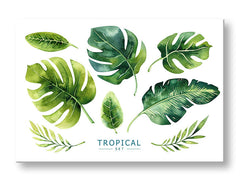 Stenska umetnost z besedilom Tropical set