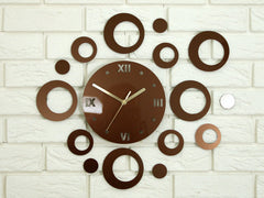 Stenske ure RINGS COPPER - slika 3