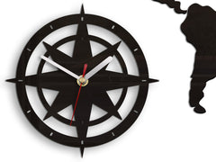 Stenske ure WORLD MAP WENGE - slika 3