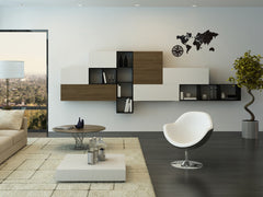 Stenske ure WORLD MAP WENGE - slika 4