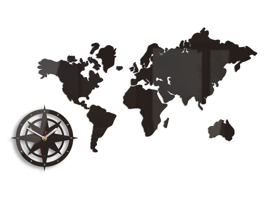 Stenske ure WORLD MAP WENGE