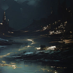 Stenski plakat z EXTRA učinkom - Moonlit Waves - slika 3