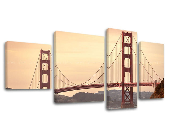 Štiridelna stenska poslikava MESTO / SAN FRANCISCO