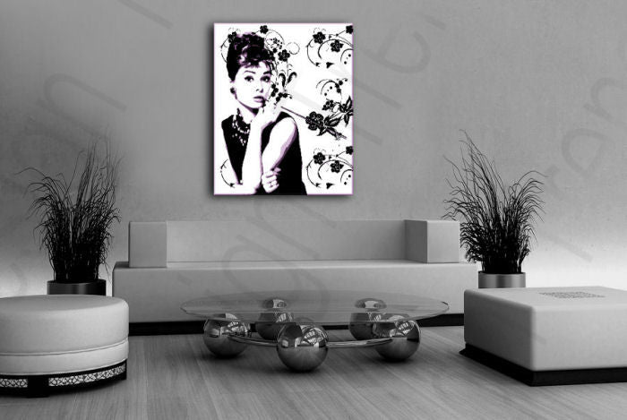 Ročno poslikana slika POP Art Audrey Hepburn ah5 - slika 2