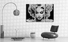 Ročno poslikano slikarstvo POP Art MADONNA 3 kosi ma2 | različne velikosti