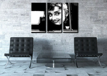 Ročno poslikana slika POP Art Audrey HEPBHURN 3 kosov ah1 | različne velikosti