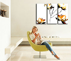 Ročno poslikano slikarstvo POP Art FLOWER 3-delno flo | različne velikosti