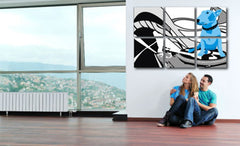 Ročno poslikana slika POP Art Dog and DJ´s 6 kosov dd | različne velikosti