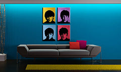 Ročno poslikano slikarstvo POP Art BEATLES 4 kosi bea6 | različne velikosti