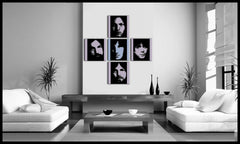 Ročno poslikana slika POP Art Pink Floyd, 4-delni komplet | različne velikosti