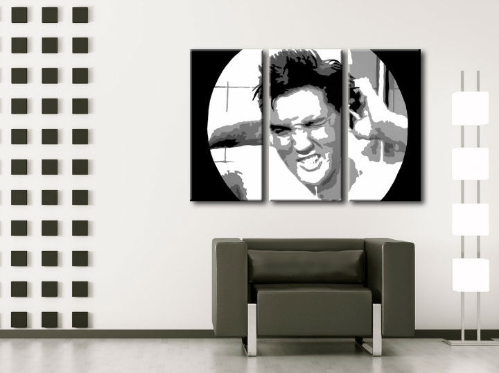 Ročno poslikano slikarstvo POP Art ELVIS 3 kosi el2 - slika 2