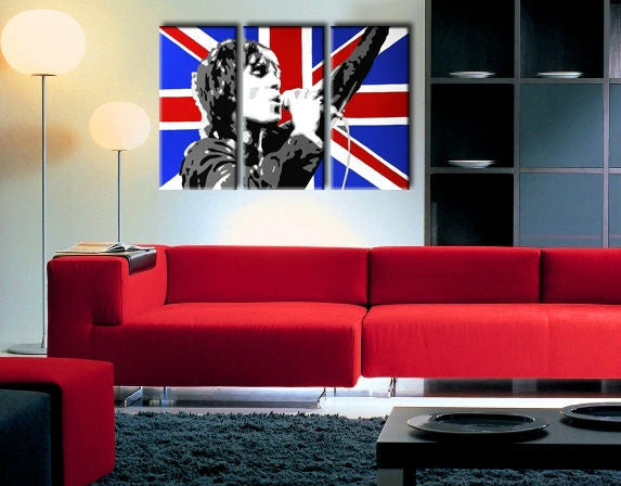 Ročno poslikano slikarstvo POP Art Ian Brown 3 kosi ib4 - slika 2