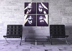 Ročno poslikana slika POP Art METALLICA 4 kosi kovine