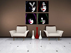 Ročno poslikano slikarstvo POP Art Kiss 4 kosi kiss | različne velikosti