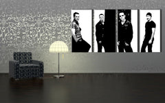 Ročno poslikana slika POP Art U2 v črni barvi | različne velikosti