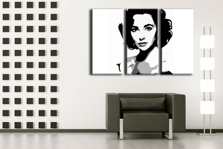 Ročno poslikana slika POP Art Elizabeth Taylor | različne velikosti