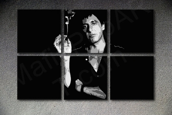 Ročno poslikana slika POP Art SCARFACE-AL PACINO 6 kosov XXL Razprodaja al8 | različne velikosti
